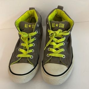 Converse Chuck Taylor All Star High Top Seasonal Gray & Neon Size 7